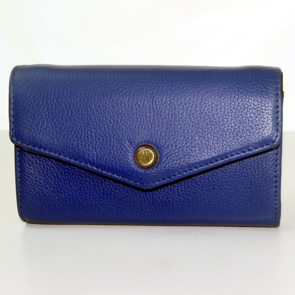 Stella & Max Leather Smartphone Wallet Blue